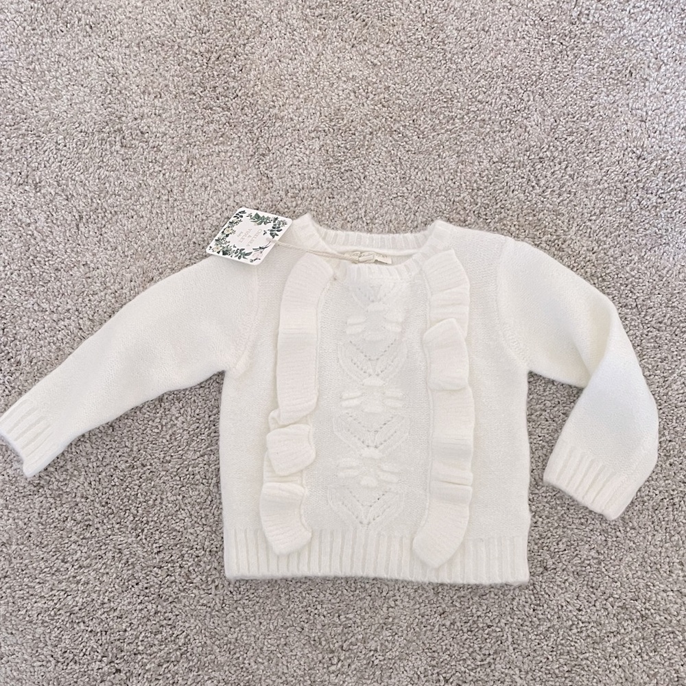 Baby girls knit sweater winter Christmas outfit 12 month NWT